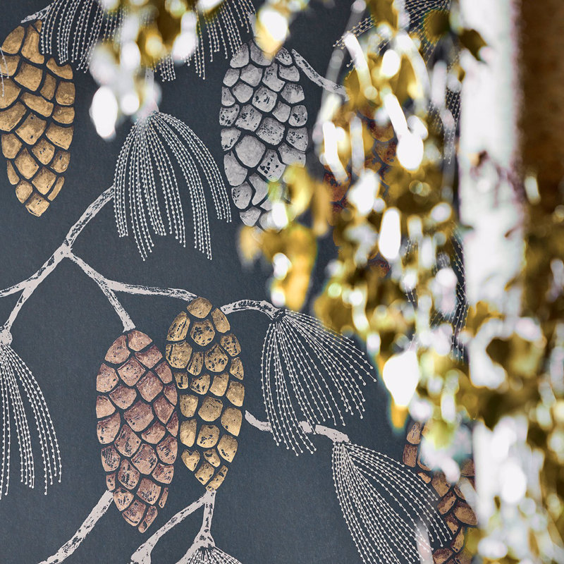 Epitome Wallpaper, Copper/Gold/Sepia