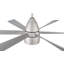 Ventilateur de plafond standard 54 pouces à 6 pales DEL avec télécommande et ensemble d'éclairage inclus Medeah-692663877