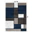 Tapis tissé à motif géométrique bleu marine / gris / blanc Mehul-1375564421-1411665294