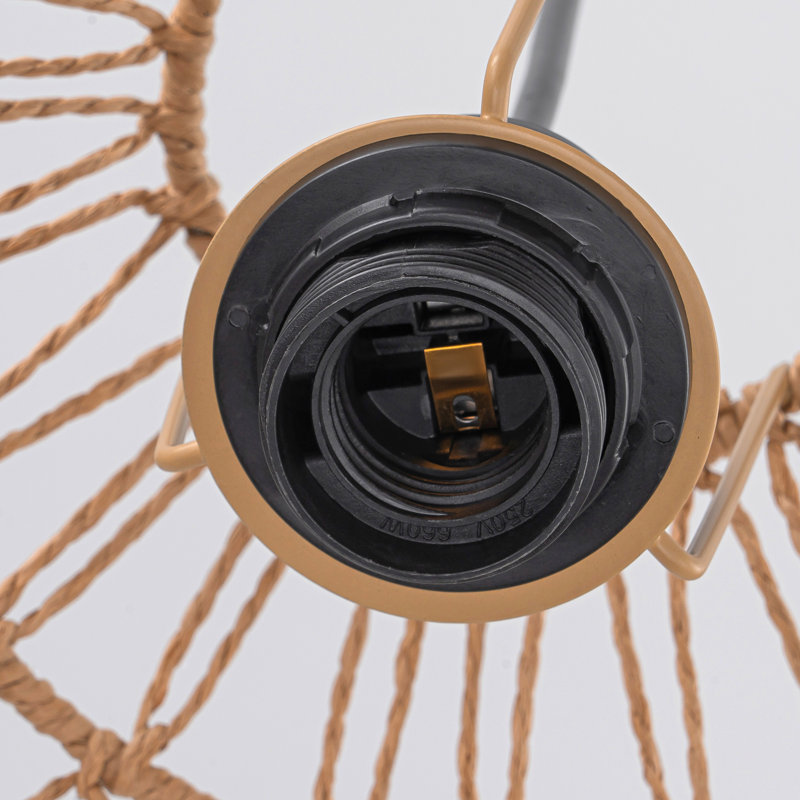 1-light Rattan Dome Single Pendant