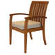 Fleur Wood Outdoor Stacking Dining Armchair with Cushion