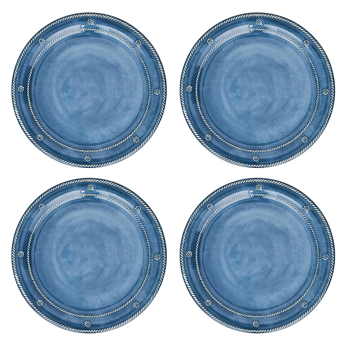 Berry & Thread Melamine Dinner Plate, Ocean