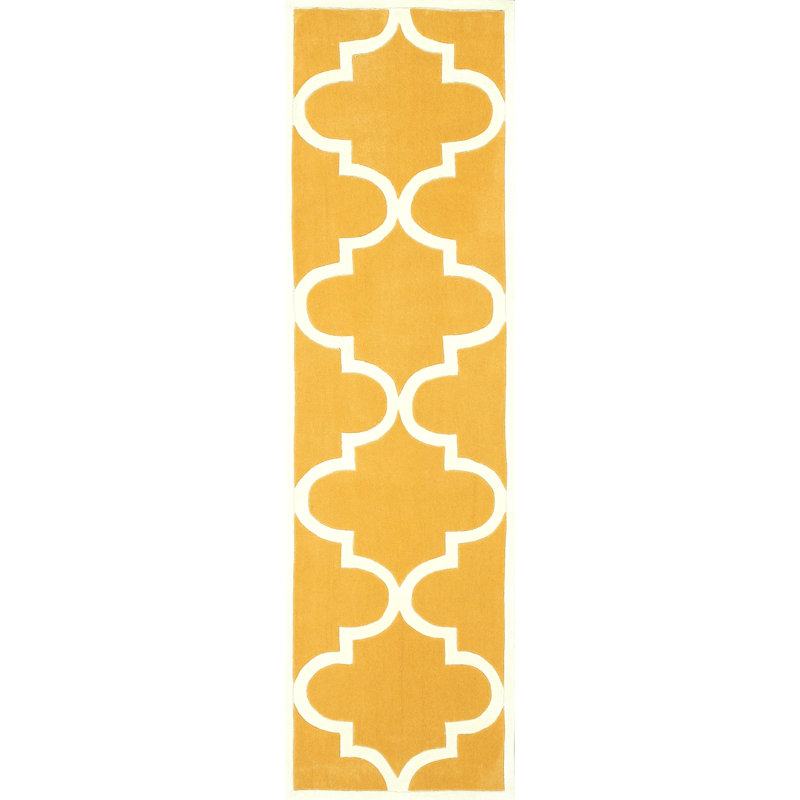 Tapis moutarde Bodmin, Tapis de couloir 2 pi 8 po x 8 pi