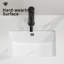 Lavabo de salle de bain rectangulaire encastrable 16 po sous le comptoir en porcelaine blanche