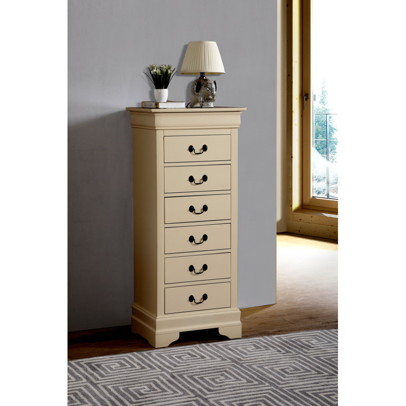 Commode 6 tiroirs Elegant Traditional, Beige