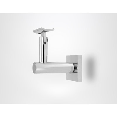 Support de main courante à fixation en surface avec rosette carrée et plaque incurvée