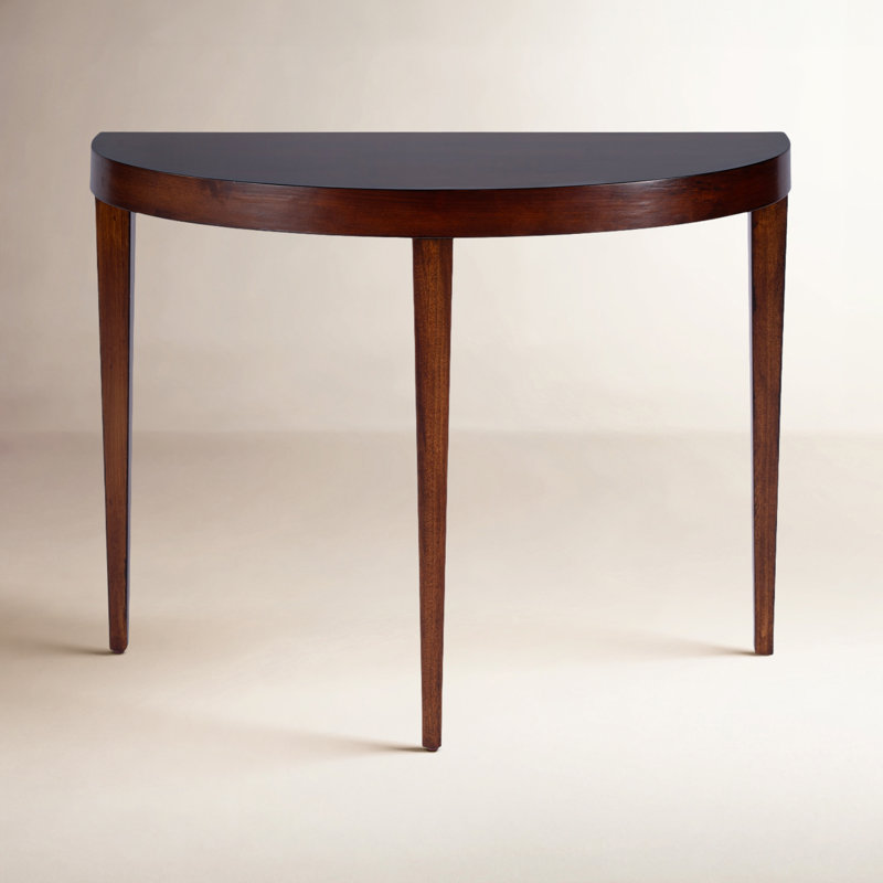 Ingrid Light Burl Console Table, Antique Cherry