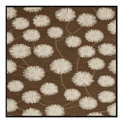 Tapis botanique brun lavable à la machine