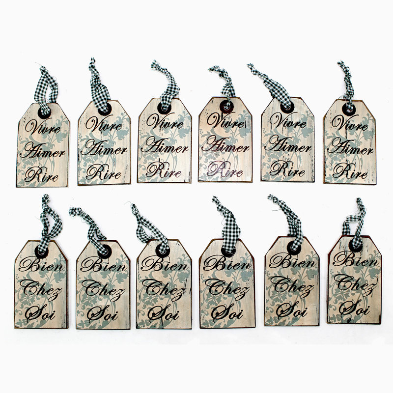 Ensemble de plaques décoratives suspendues français rustique Gallager