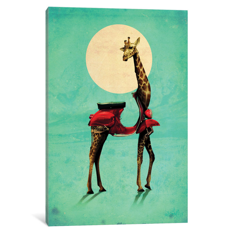 « giraffe go #2 » par ali gulec, impression sur toile tendue, H 12 po x l 8 po x P 0,75 po, Toile tendue, Pas de tapis