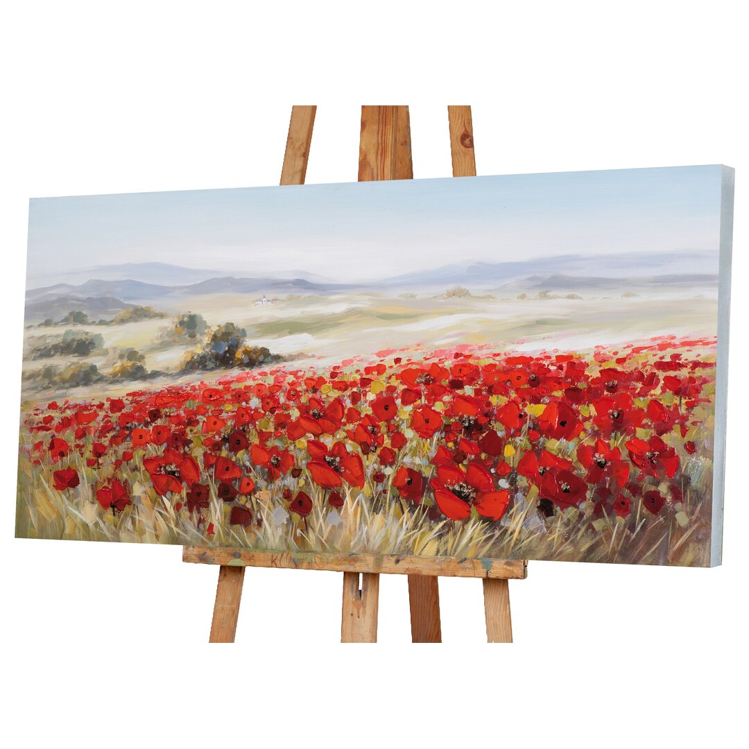 Leinwandbild Landscape with Poppies