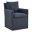 Fauteuil rembourré Helmetta avec rangement caché et roulettes-125124704