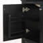 Meuble-lavabo 30 po avec lavabo, armoire multifonctionnelle avec portes et tiroir, bois massif et panneau de fibres à densité moyenne, noir