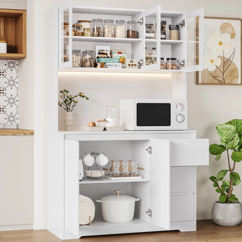 70.9'' Kitchen Pantry, White