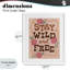 «Wild & Free Boho Girl», reproduction sous verre encadrée, design par Nina Seven-1496878078-1496878079