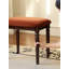 Tabouret de maquillage traditionnel en hêtre massif 17,2 po avec pieds tournés-1328124491-1328124494