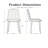 Modern PU Leather Dining Chair Set of 2/4 with Sturdy Metal Legs, Wave Pattern Upholstered Seat, High-Resilience Foam Cushion for Kitchen & Dining Room