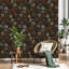 Papier peint adhésif auto-adhésif Earthy Mosaic Stone Rust Charcoal Beige Tones