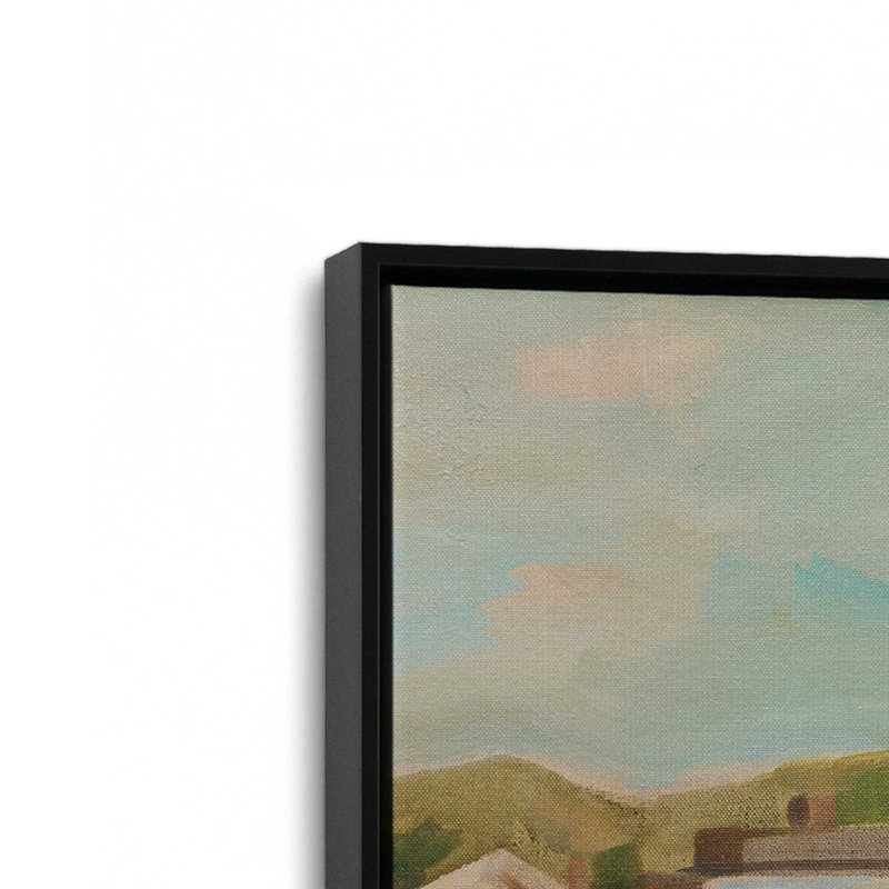 Italian Bay by Silvia Vassileva Art Print, 36 W x 36 H, Black, Framed Canvas