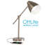 Lampe de bureau à DEL de santé et de bien-être Harmonize de WellLit - port de charge USB 2,1 A, 3 réglages de luminosité, nickel brossé