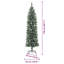 vidaXL Artificial Slim Christmas Tree with 150 LEDs Green-1272619577-1272619581