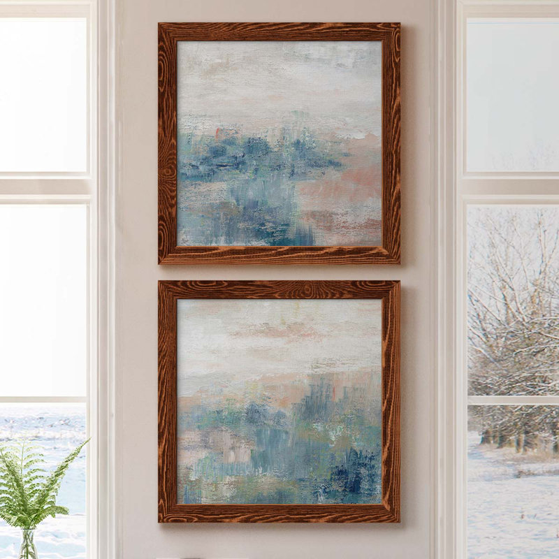 Cottage Grove I - ensemble de 2 peintures, Papier encadré érable, H 20 po x l 40 po x P 1,5 po