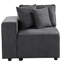 Fauteuil d'appoint gris à dossier gauche