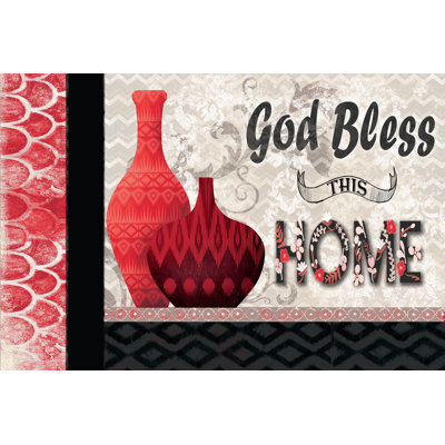 God Bless This Home 2 - Wrapped Canvas Print
