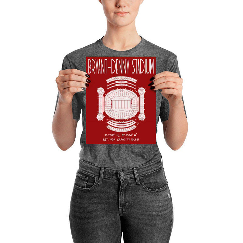Alabama Roll Tide Bryant Denny Stadium - impression sans cadre