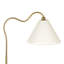 Lampe sur pied en laiton avec abat-jour tambour triangulaire