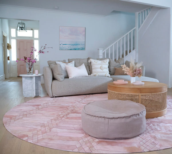 Art Hide Cowhide Area Rug in Pink, Rectangle 9' x 12'