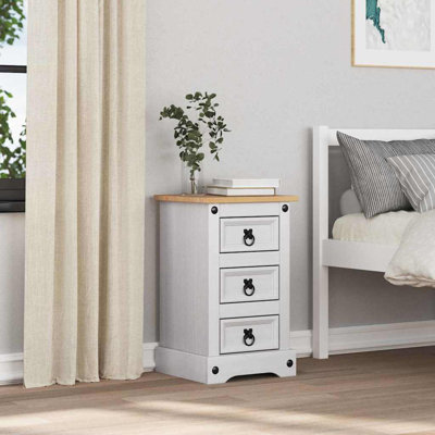 35cm W Solid Wood Bedside Table