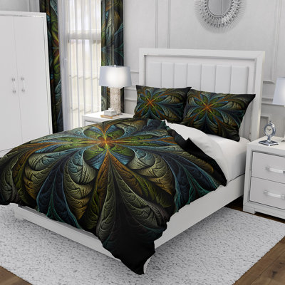 Bedding Sets Polyester Box Stitch Floral Duvet Cover & Insert Set