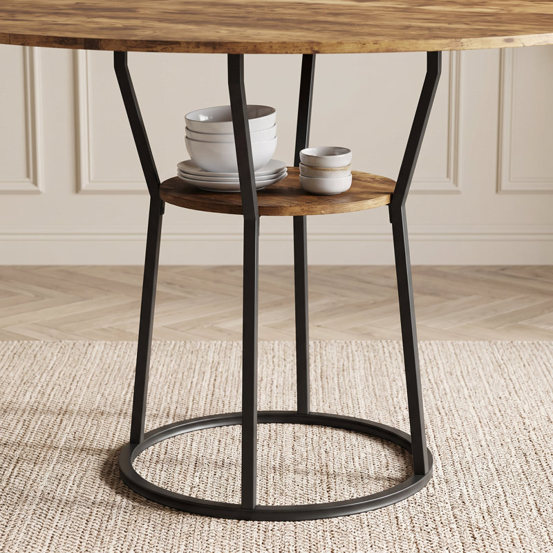 Pine Dining Table, Tiger skin color