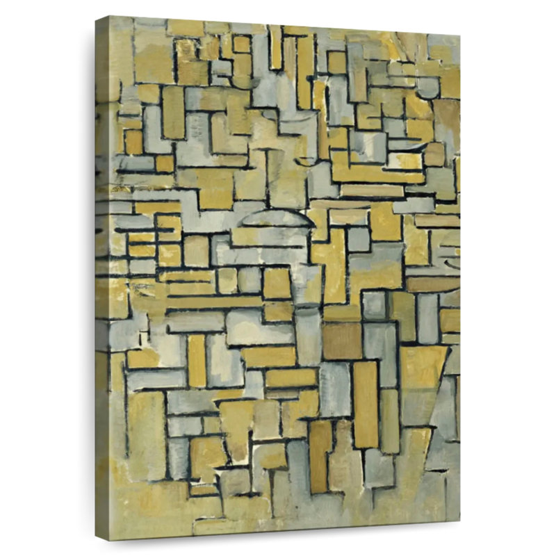 Composition Avery en brun et gris, H 51 po x l 34 po
