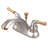 Kingston Brass Naples Two-Handle 3-Hole Deck Mount 4" Centerset Bathroom Faucet with Plastic Pop-Up-11271929