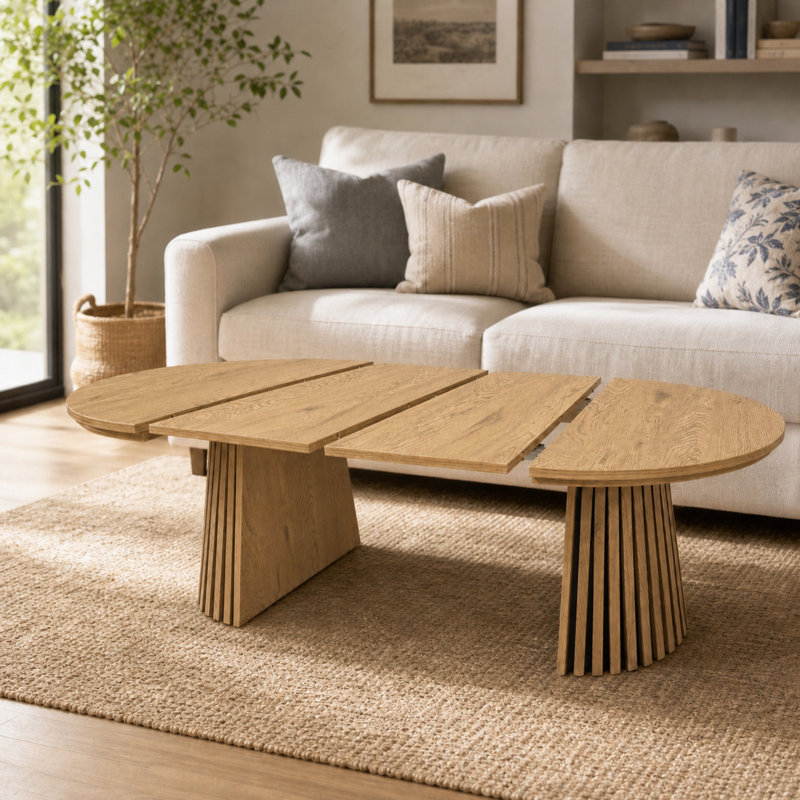 Tables basses et cocktail extensibles en MDF, table moderne gain de place pour la maison