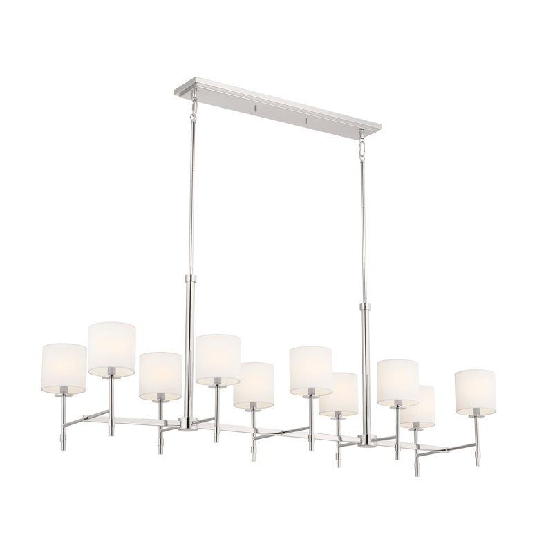Zeesha 10 - Light Kitchen Island Pendant, Silver