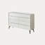 Armoire à huit tiroirs 39,37 "en bois de noyer massif blanc