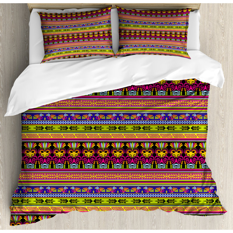 Ensemble de housse pour couette, Très grand, Rayures traditionnelles mexicaines