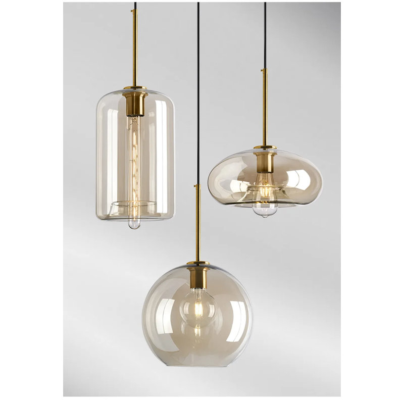 Modern Vintage Glass Ceiling Pendant Light – E27 Bulb Holder Shade for Kitchen