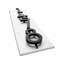 Floating Stand-Off 4-Number Vertical Sign, White /W/ Black Modern Font Numbers-610161374