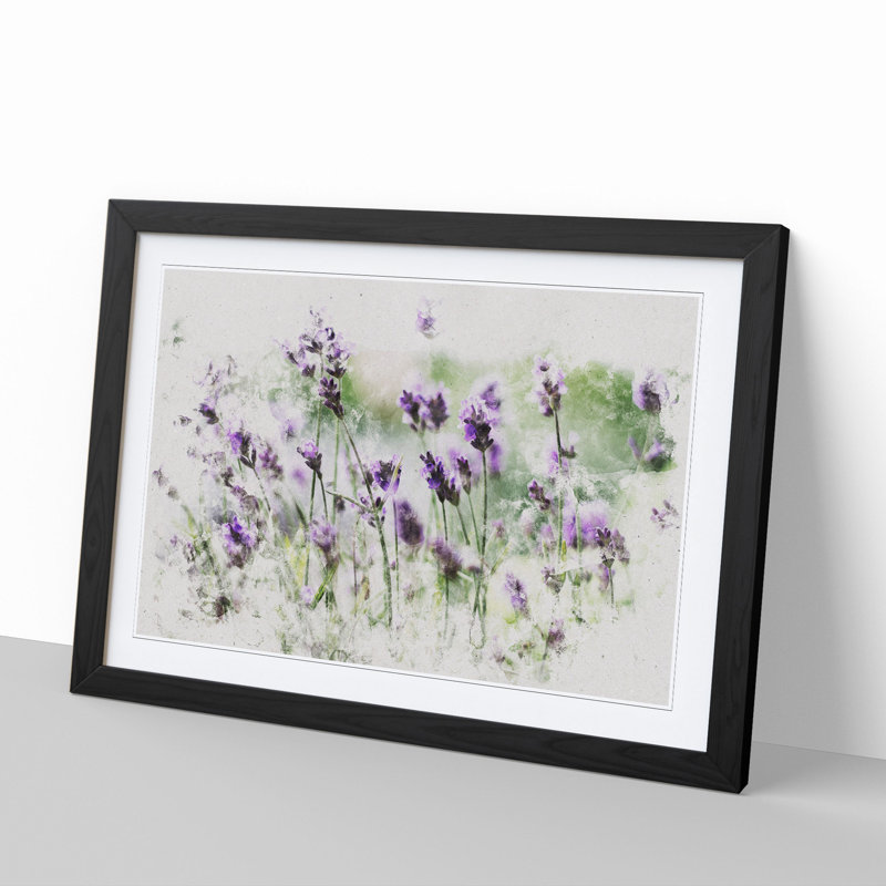 Lavender Vol.1 - Picture Frame Graphic Art, Black Framed, 27cm H x 36cm W x 2cm D