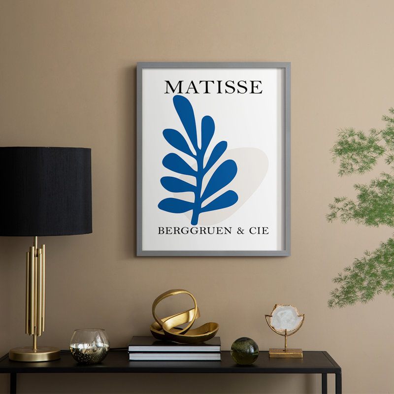 Matisse CCXCII, reproduction d'art encadrée - bois massif, H 30 po x l 24 po, Gris