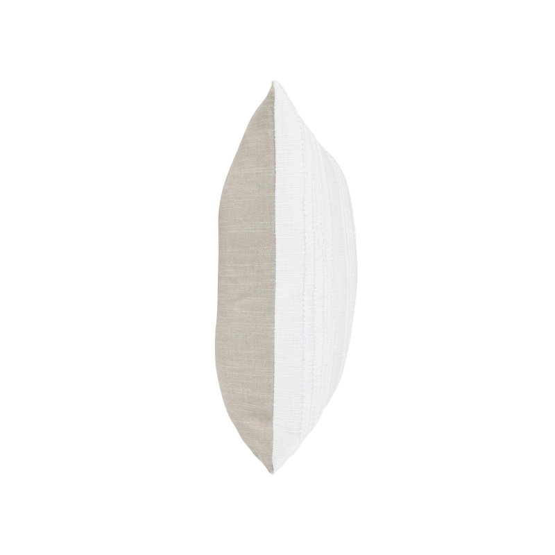 Square Pillow Cover & Insert, Ivory Striped