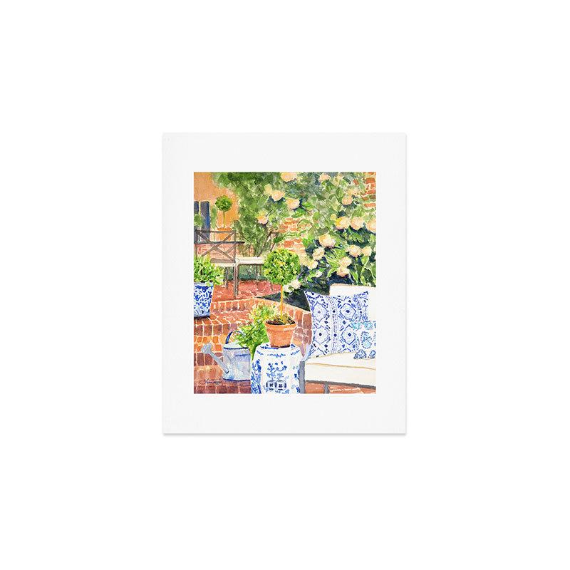 Laura Trevey sur la terrasse, reproduction d'art - sans cadre, H 10 po x l 8 po