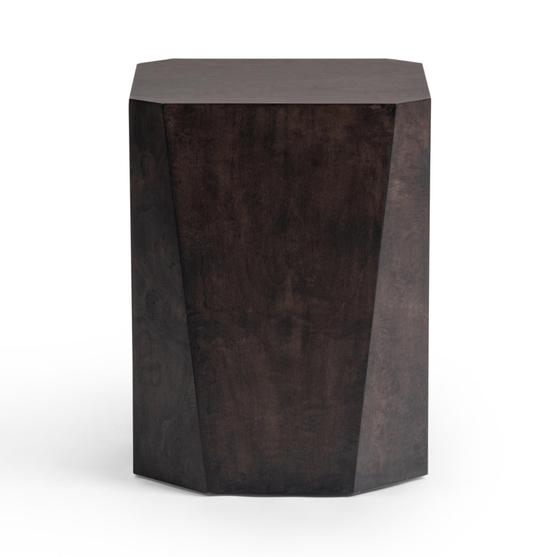 Avena Wood End Table, Brown
