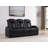 83.5''Wide Breathable Leather Square Arms Power Reclining Sofa With Reading Lights And Drop Down Table-2086294145