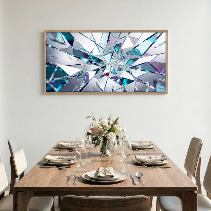 Tableau encadré sur toile « Fragments de cristal », 122 x 61 cm (48 x 24 pouces), lot de 1, 48 x 24 pouces