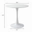 Table ronde blanche, table de salle à manger moderne, plateau en panneau de fibres à densité moyenne et table tulipe ronde en acier, table basse de style Mid-Century pour salon 24 pouces, table de salle à manger ovale-678985750-689675677